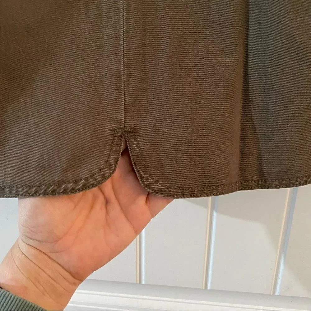 NWT Forever 21 Olive Green Scalloped Mini Skirt